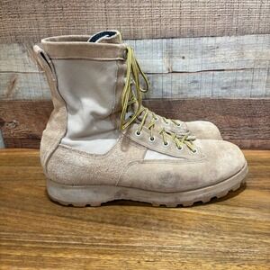 Belleville Mens 10R Tan Suede Canvas Gore-Tex Vibram Combat Boots 09-D-0018 USA